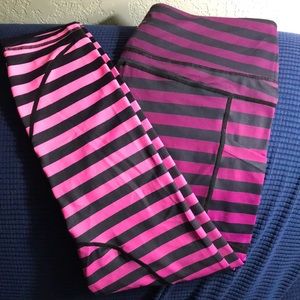 Zyia Purple Ombré Stripe Pocket Light n Tight